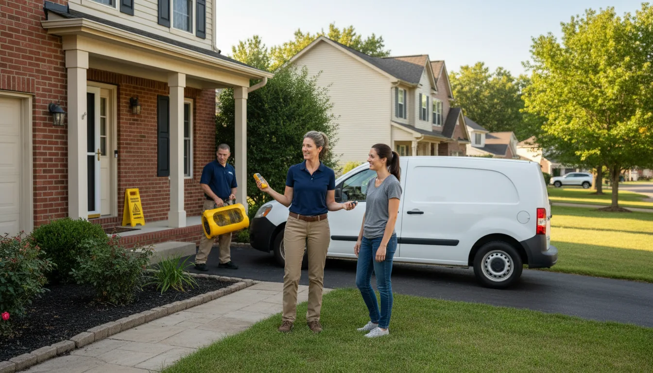 Residential water damage restoration in Hildebran, NC